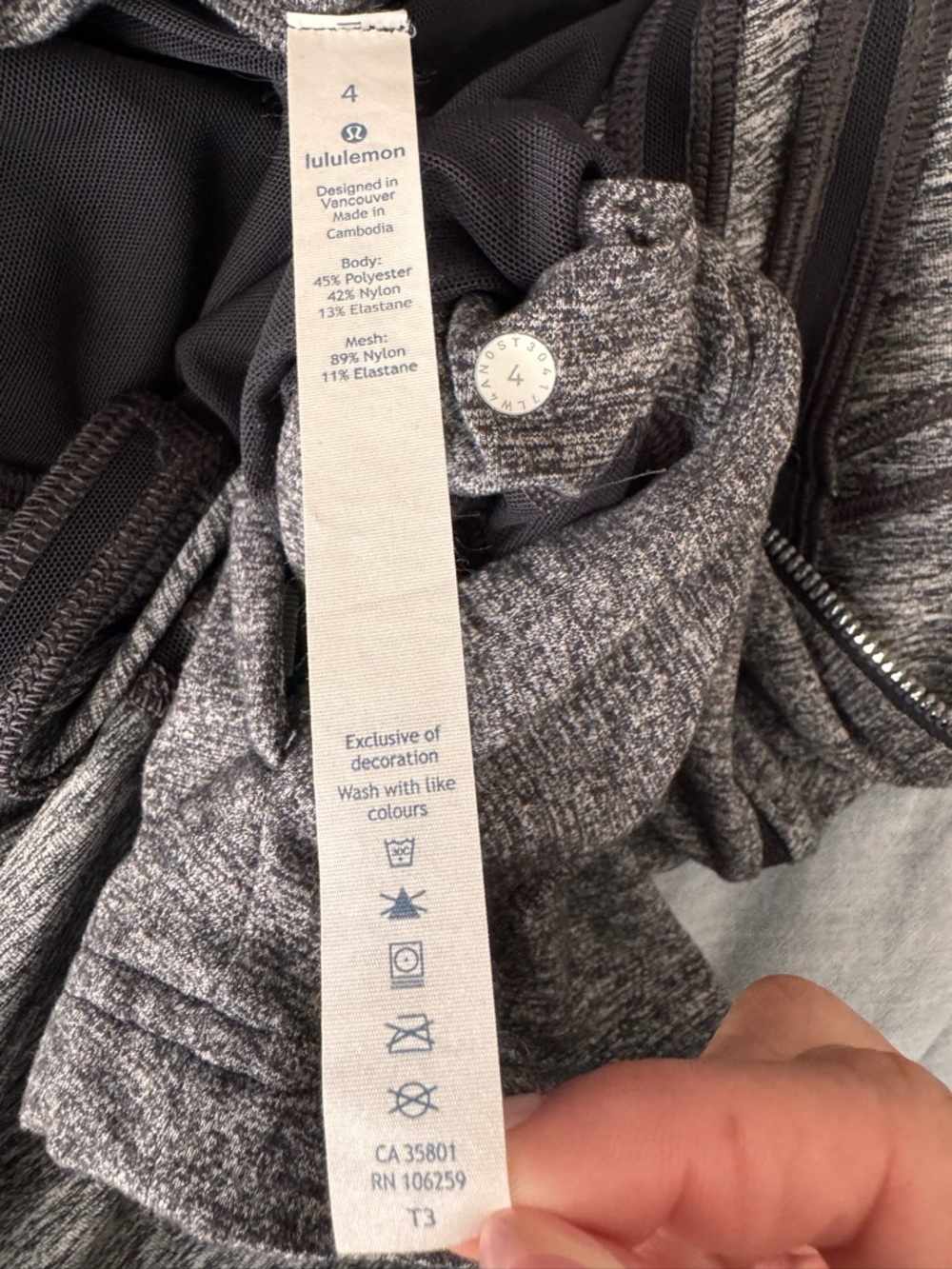 Lululemon Women’s Gray Zip-Front Athletic Jacket - 4 - Picture 3 of 4